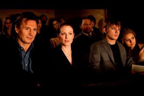 In Atom Egoyan’s thriller Chloe, Amanda Seyfried plays an escort hired by a doctor to seduce her husband when she suspects him of cheating. Liam Neeson also stars alongside Julianne Moore.